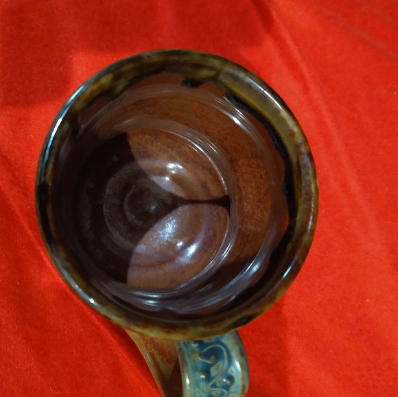Pottery Coffee Mug Stamped w/ Signature - Picture 4 of 5